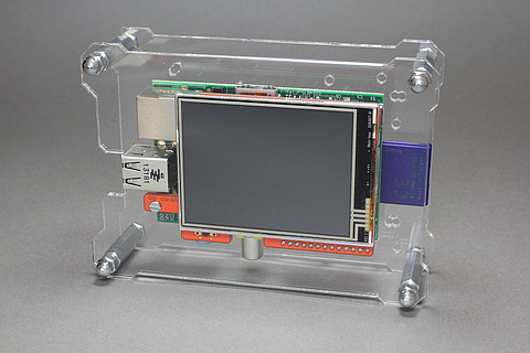OpenDisplayCase with Raspberry Pi B and Watterott RPi-Display 2.8 inch A/B