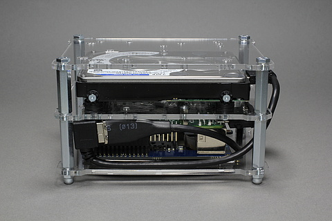 UP Board Mediaplayer Box - OpenDisplayCase - Bottom